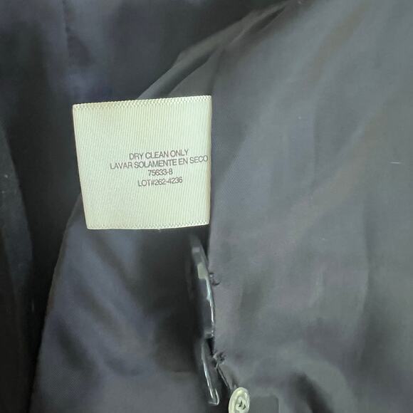 Navy Blue Double Breasted Wool Pea Coat Jacket St. John's Bay Women's Size L - Picture 9 of 10